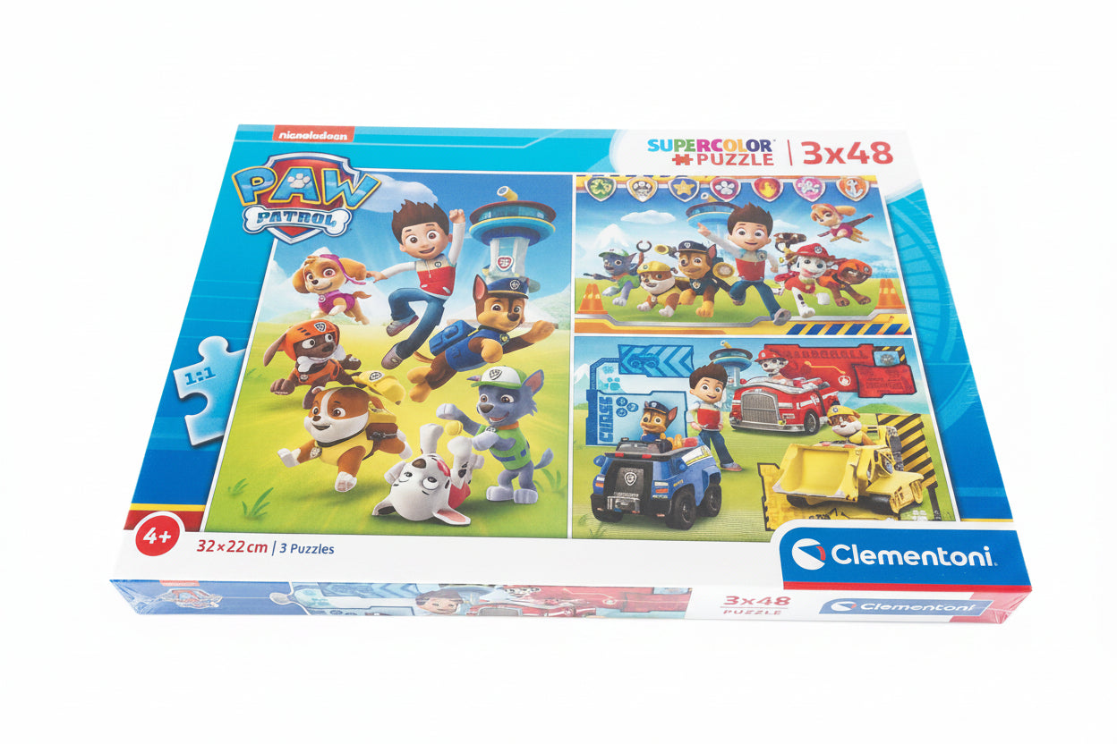 Paw Patrol Starter-Set – Vliesdecke 130x170 cm & Puzzle 3x48 Teile | Lizenzprodukt