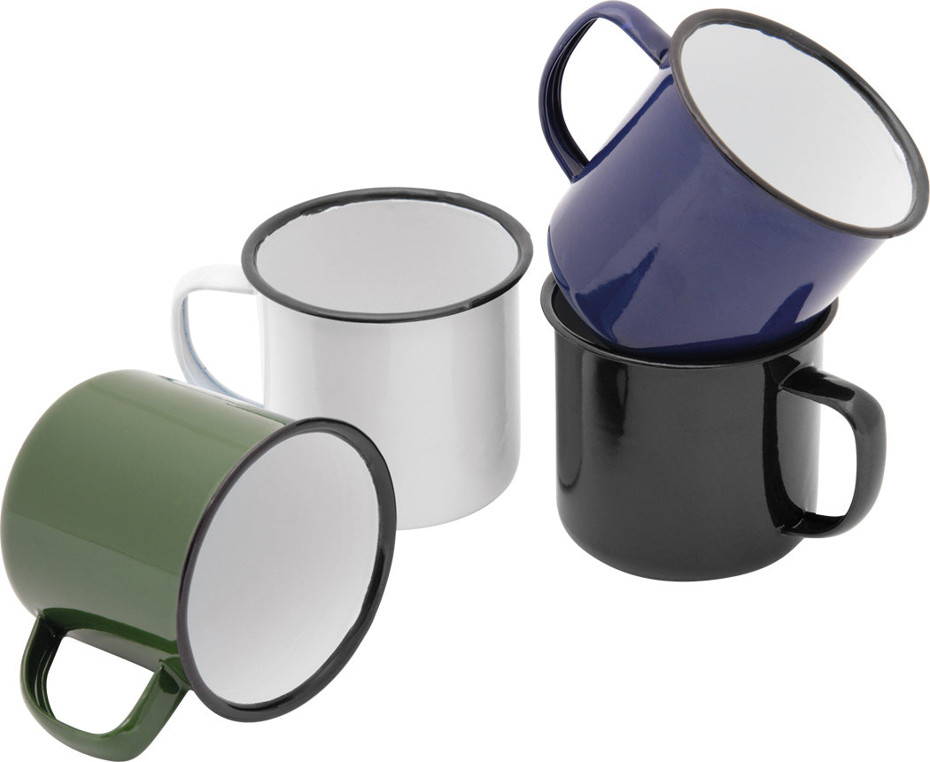 RETRO-Emaille Kaffeebecher 350 ml, 8,0 cm x 8,0 cm Farbe grün