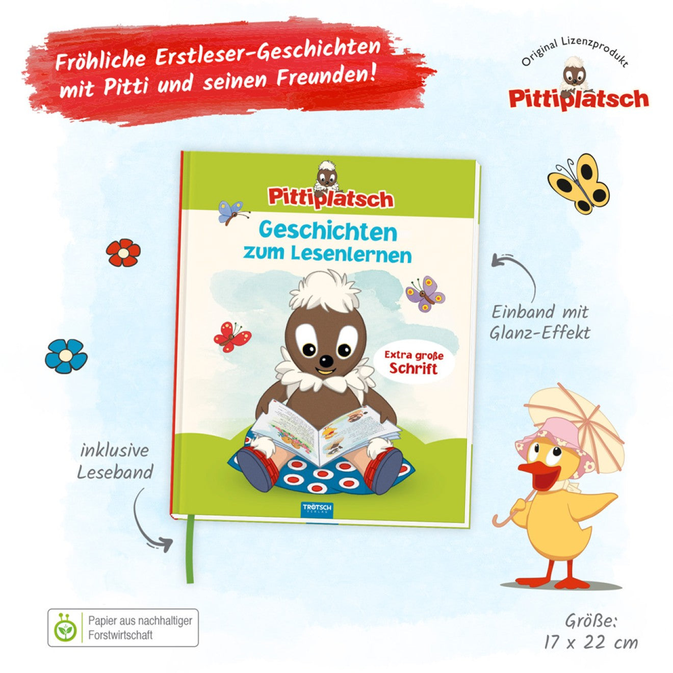 Pittiplatsch Geschichten zum Lesenlernen – Hardcover Kinderbuch ab 5 Jahren