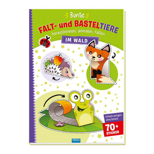 Trötsch Verlag Falt- & Basteltiere Im Wald – Bastelbuch mit Stickern ab 3 Jahren