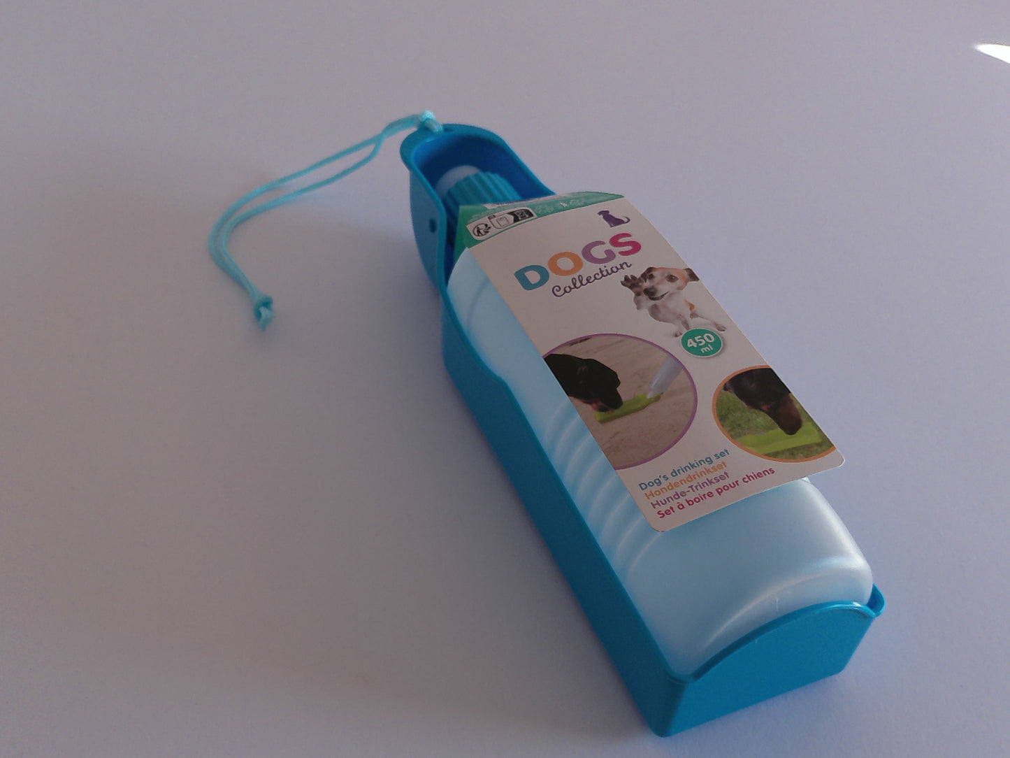 Hundetrinkflasche 450 ml – Praktische Wasserflasche für Hunde, 4 Farben