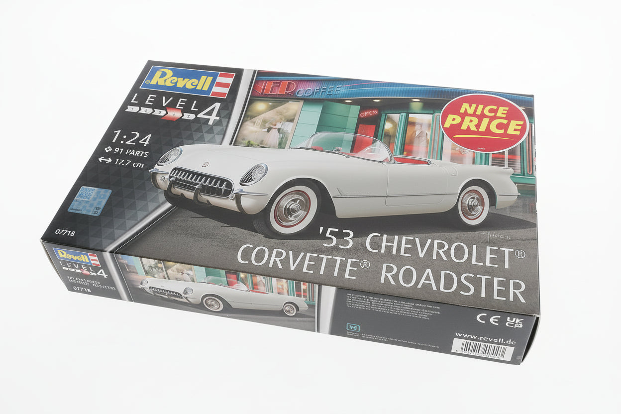 Revell Modellbausatz `53 Chevrolet Corvette Roadster Level 4 M 1:24 91 Teile