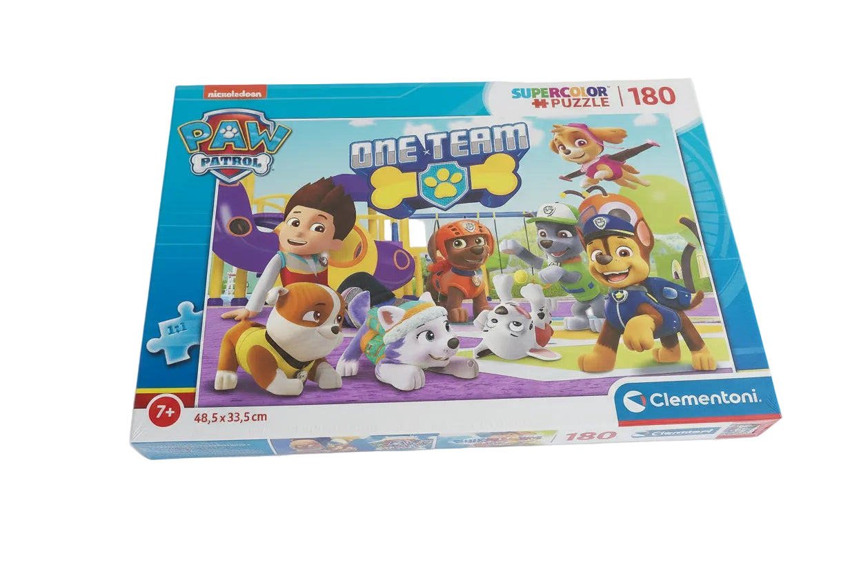 Clementoni Supercolor Puzzle – Paw Patrol, 180 Teile (ab 7 Jahren)