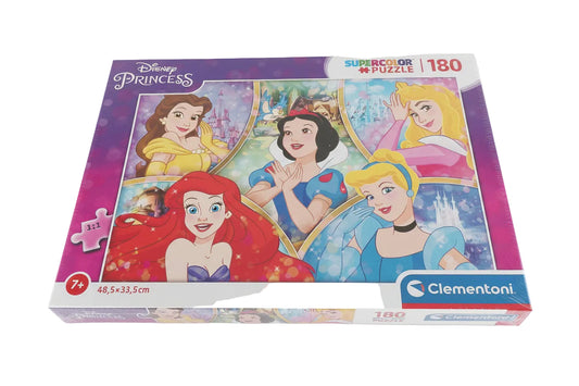 Clementoni Supercolor Puzzle – Disney Princess, 180 Teile (ab 7 Jahren)