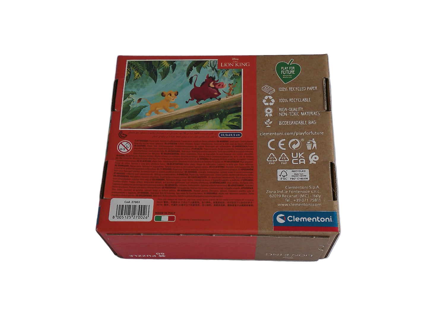 Clementoni Supercolor Puzzle – 60 Teile, 6 Motive zur Wahl (ab 5 Jahren)