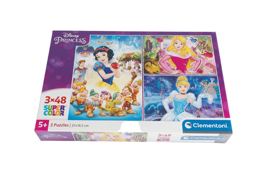 Clementoni Supercolor Puzzle – Disney Princess, 3 x 48 Teile (ab 5 Jahren)