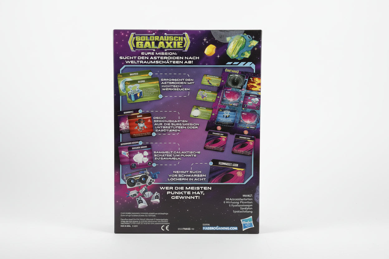 Hasbro Gaming Goldrausch Galaxie Spiel Alter 10+ 2-6 Spieler 16,5 cm x 23,3 cm
