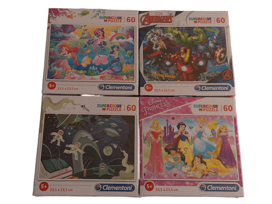 Clementoni Supercolor Puzzle – 60 Teile, 4 Motive zur Wahl (ab 5 Jahren)