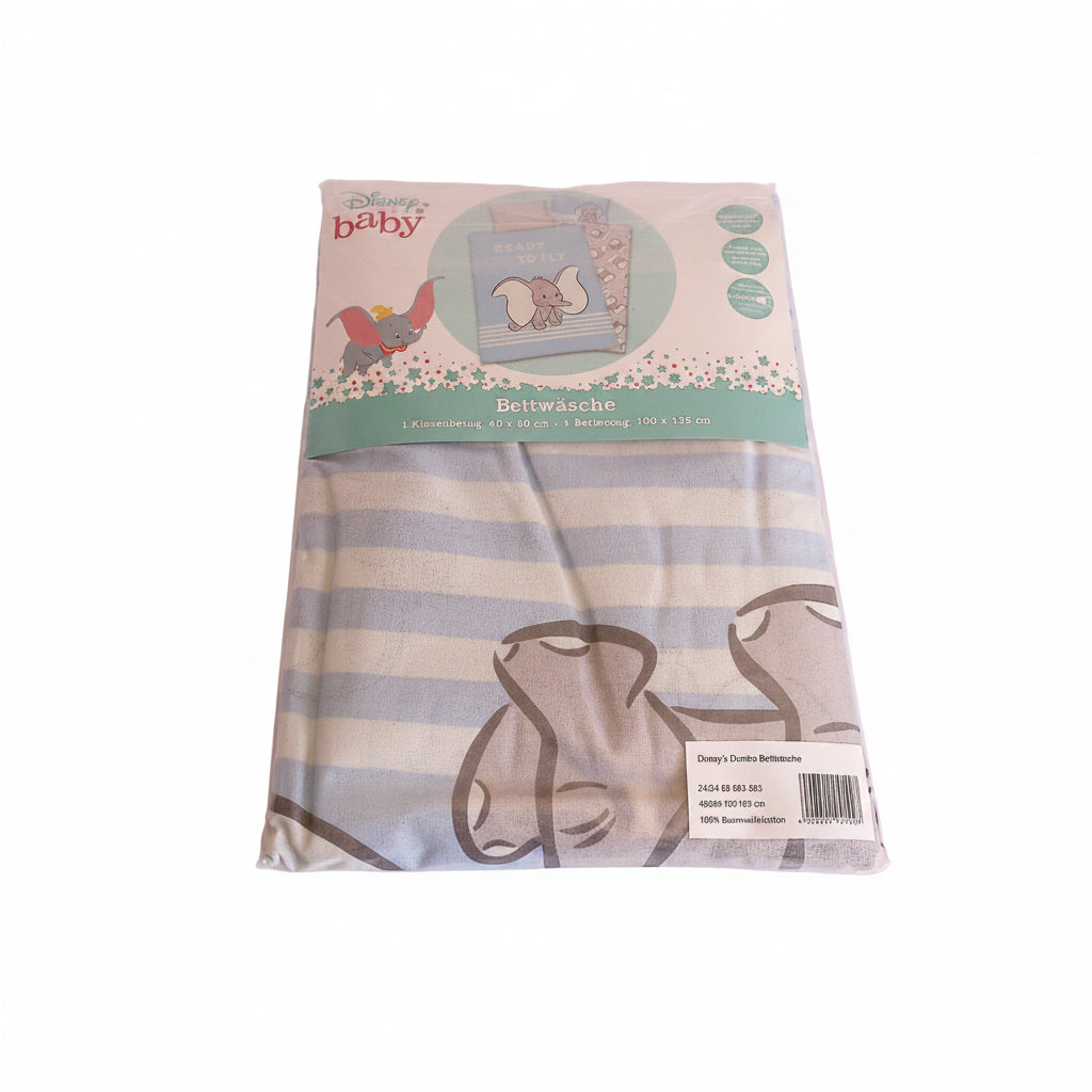 Disney Dumbo Wendebettwäsche Kissenbezug 40cm x 60cm Bettbezug 100cm x 135cm