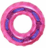 Hundespielzeug rund mit Seil 12 cm x 3,5 cm in 3 Farben