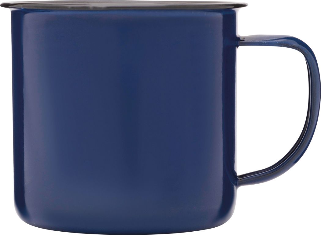 RETRO-Emaille Kaffeebecher 350 ml, 8,0 cm x 8,0 cm Farbe blau