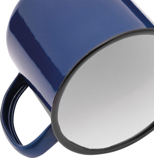 RETRO-Emaille Kaffeebecher 350 ml, 8,0 cm x 8,0 cm Farbe blau