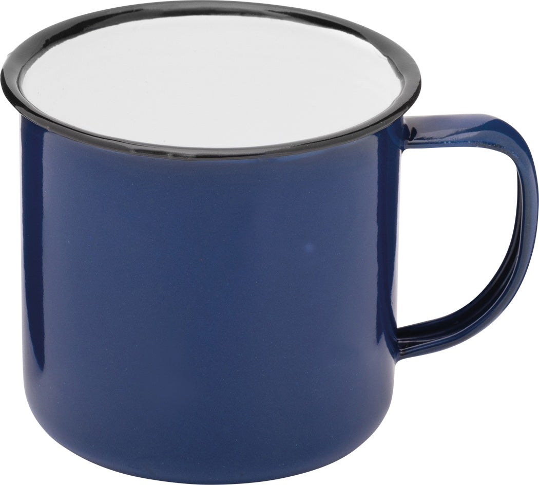 RETRO-Emaille Kaffeebecher 350 ml, 8,0 cm x 8,0 cm Farbe blau