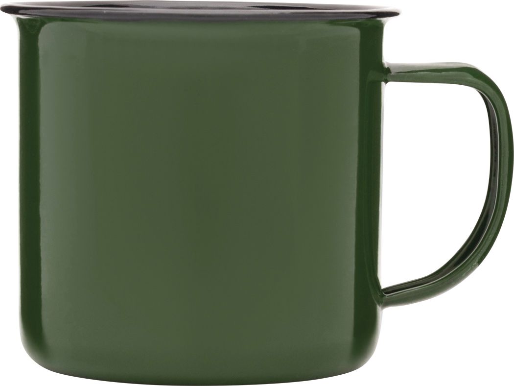 RETRO-Emaille Kaffeebecher 350 ml, 8,0 cm x 8,0 cm Farbe grün