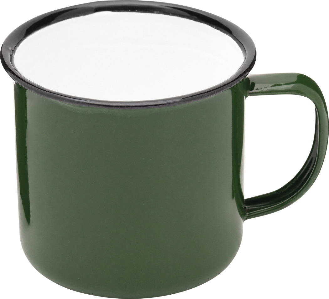 RETRO-Emaille Kaffeebecher 350 ml, 8,0 cm x 8,0 cm Farbe grün