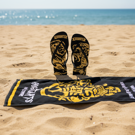 Harry Potter Flip Flops und Badetuch Herren Strand-Set