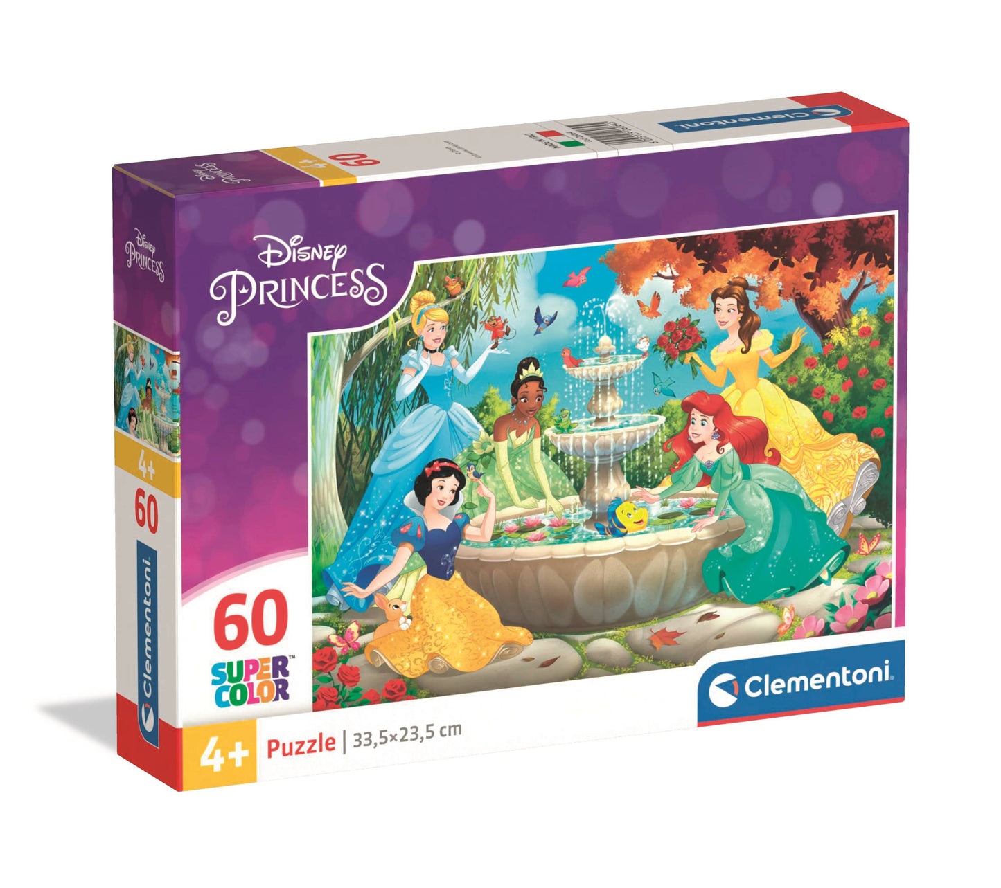 Clementoni Supercolor Puzzle – Disney Princess, 60 Teile (ab 4 Jahren)