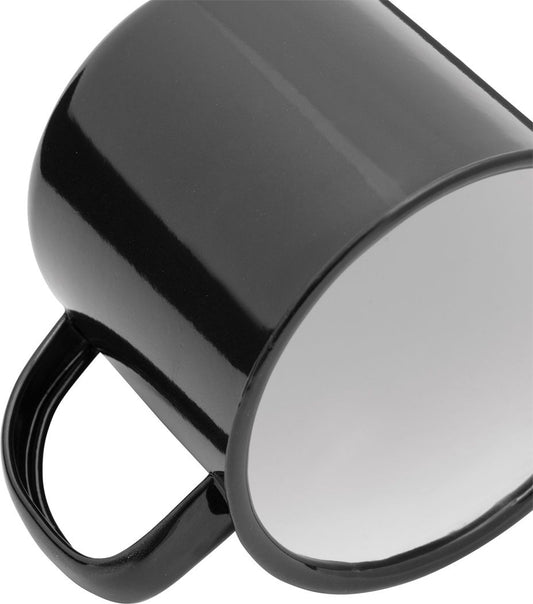 RETRO-Emaille Kaffeebecher 350 ml, 8,0 cm x 8,0 cm Farbe schwarz