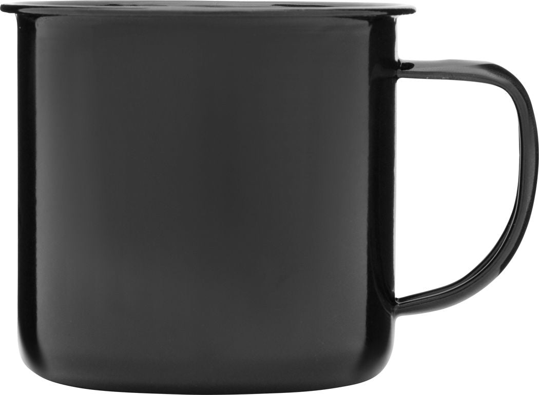 RETRO-Emaille Kaffeebecher 350 ml, 8,0 cm x 8,0 cm Farbe schwarz