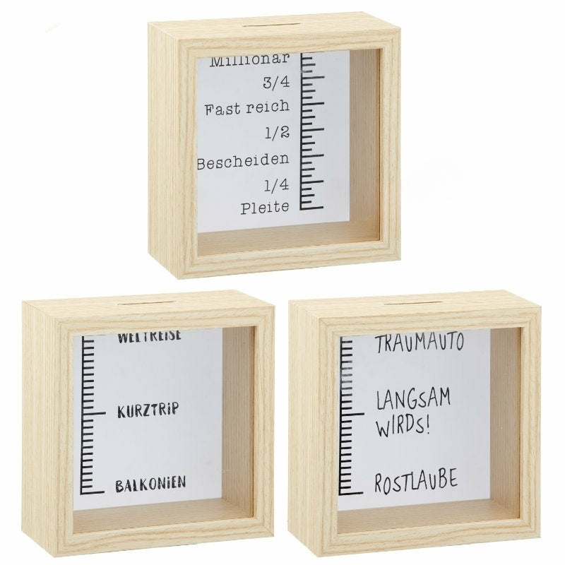 Spardose „Traumauto“ aus MDF – 14,5 × 14,5 × 6,5 cm