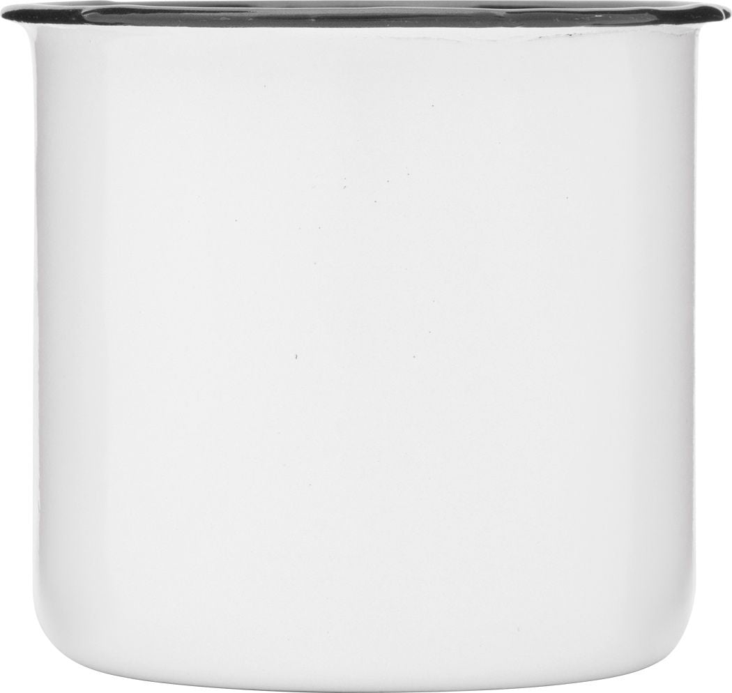 RETRO-Emaille Kaffeebecher 350 ml, 8,0 cm x 8,0 cm Farbe weiß
